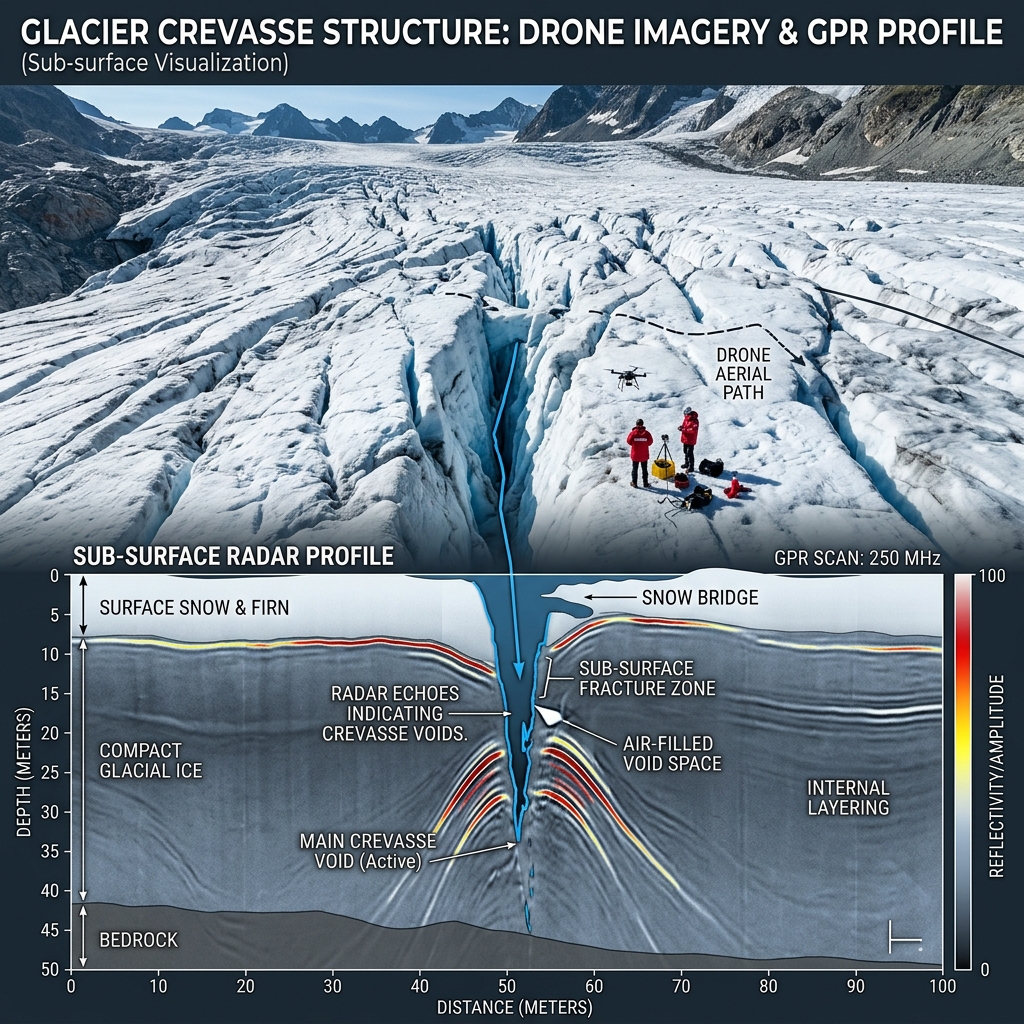 Glacier Crevasse GPR Profile