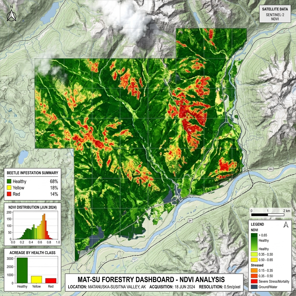 Spruce Beetle Infestation NDVI