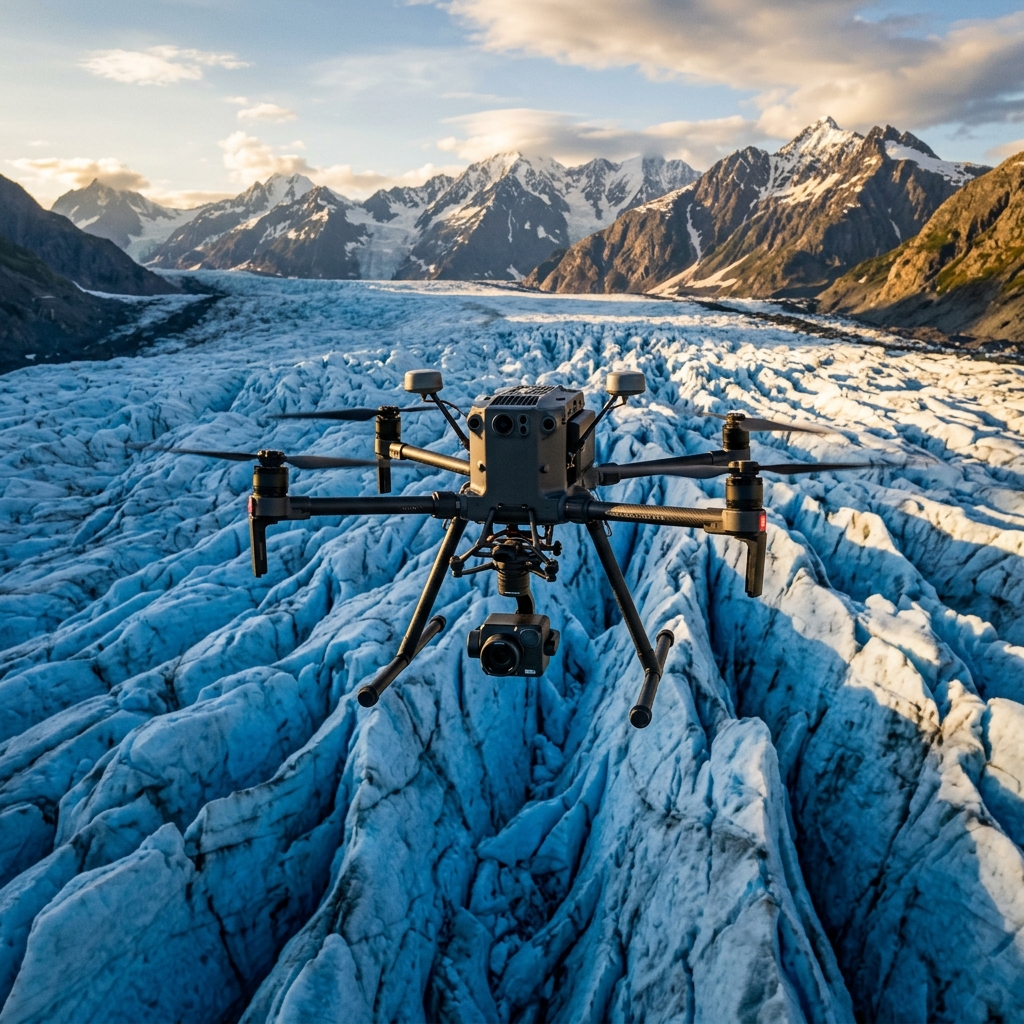 DJI M350 RTK over Glacier