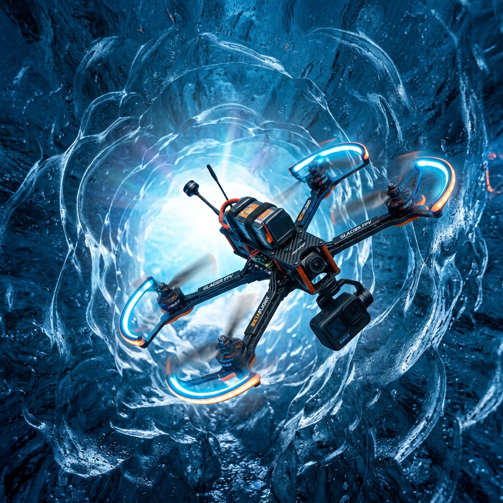 FPV Glacier Cave Scan