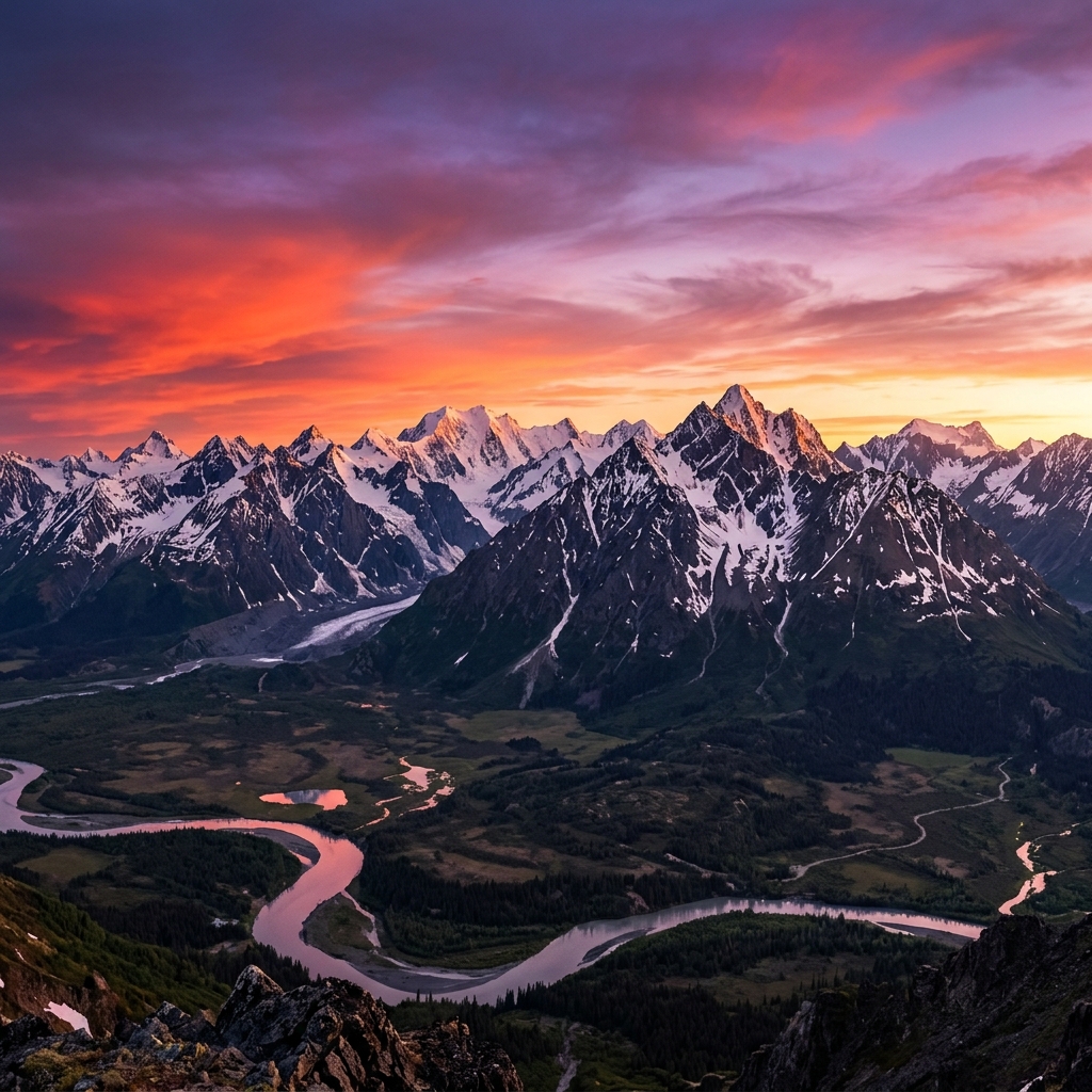 Chugach Mountain Sunset